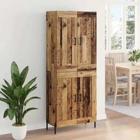 VidaXL Highboard 2 τμχ. Παλιό Ξύλο 69,5 x 34 x 180 εκ.