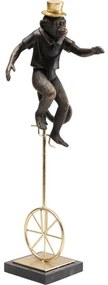Επιτραπέζιο Διακοσμητικό Circus Monkey Χρυσό-Γκρι 48x13 εκ.  - Μαύρο