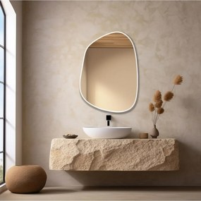 Stewehome Ασύμμετρος καθρέφτης τοίχου από γυαλί 75x55 cm