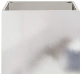 vidaXL Γλάστρα Κήπου Ασημί 50 x 32 x 40 εκ. Ανοξείδωτο ατσάλι