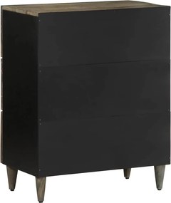 vidaXL Sideboard ανοιχτό γκρι 60x33,5x75 cm μασίφ ξύλο Mango