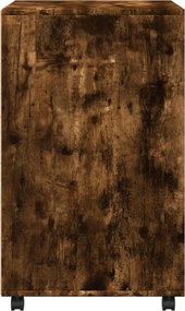 vidaXL Ντουλάπι Με Ροδάκια Καπνιστή Δρυς 60x48x81 εκ. Επεξ. Ξύλο