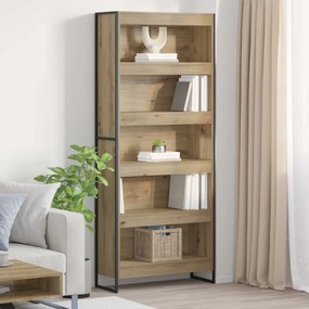 vidaXL Βιβλιοθήκη 2 pcs Καρυδιά Χειροποίητης Εργασίας