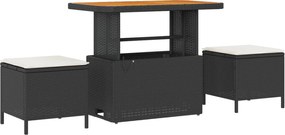 vidaXL Σετ Καναπέ Κήπου 12 pcs Μαύρο συνθετικό ρατάν