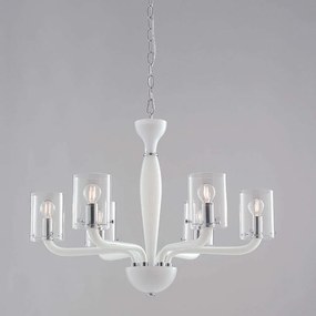 Φωτιστικό Οροφής Aurora I-AURORA-6 BCO 6xE14 Φ68cm 190cm White Luce Ambiente Design Glass