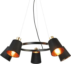 Φωτιστικό Οροφής Πολύφωτο Aca Norma EG215P73BK Black