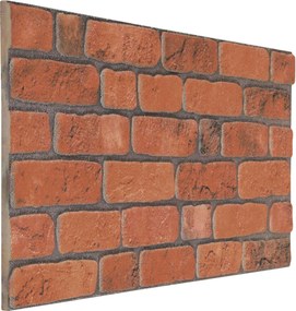 vidaXL Πάνελ τοίχου 10 pcs Τερακότα 100 x 50 cm Αφρός EPS
