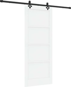 VidaXL Συρόμενη Πόρτα ORKDAL 83 x 202 εκ. Επεξεργασμένο Ξύλο Λευκό