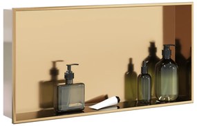 vidaXL Εσοχή Ντους Βουρστ. Χρυσό 62x32x9 εκ. Αν. Ατσάλι