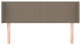 Κεφαλάρι με Πτερύγια Taupe 147x16x78/88 εκ. Υφασμάτινο - Μπεζ-Γκρι