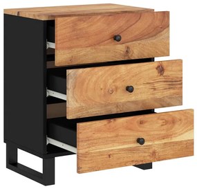 vidaXL Κομοδίνο 50 x 33 x 62 εκ. Μασίφ Ξύλο Ακακίας &amp; Επεξ. Ξύλο