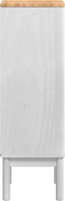 vidaXL Ντουλάπι Μπάνιου FLORO Λευκό 35 x 30 x 90 cm Στερεό ξύλο πεύκου