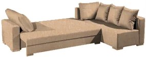 Γωνιακός καναπές Trendy-Αριστερή-285φ 185β εκ.-Sand