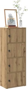 vidaXL Βιβλιοθήκη Αρτισιανή Δρυς 40x24x102 εκ. Επεξ. Ξύλο