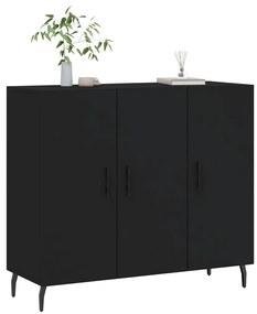 vidaXL Ντουλάπι Μαύρο 90 x 34 x 80 εκ. από Επεξεργασμένο Ξύλο