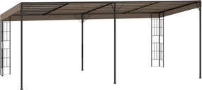 vidaXL Κιόσκι Επιτοίχιο Taupe 6 x 3 μ. Υφασμάτινο