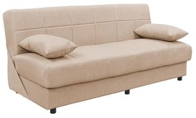 Romina 3-seater sofa-bed with storage space fabric in cream shade 180x83x79cm 180x83x79 εκ.