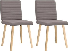 vidaXL Πολυθρόνες Τραπεζαρίας 2 τεμ. Taupe Υφασμάτινες