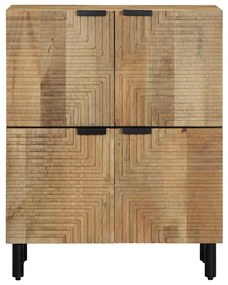 Sideboard καφέ 60x33x75 cm μασίφ ξύλο Mango - Καφέ