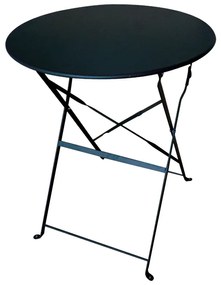 Τραπέζι Πτυσσόμενο ALMA Μαύρο Μέταλλο Φ60x71cm