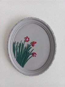 Stewehome οβάλ διακοσμητικό τοίχου από πέτρα 21x17 cm