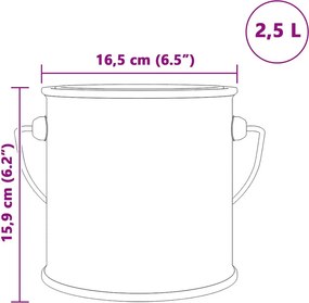 vidaXL Βαφή τοίχου Γκρι 2,5 L Εκτύπωση τοίχου