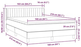 ΚΡΕΒΑΤΙ BOXSPRING ΜΕ ΣΤΡΩΜΑ ΣΚΟΥΡΟ ΓΚΡΙ 160X210 ΕΚ. ΒΕΛΟΥΔΙΝΟ 3318286