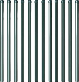 vidaXL Στύλος Περιφράξεων 12 pcs Πράσινο 120 cm