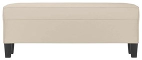 vidaXL Πάγκος Κρεμ 100x35x41 εκ. από Ύφασμα Μικροϊνών
