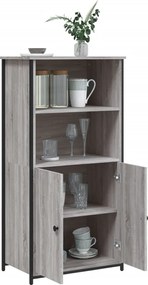 vidaXL Ντουλάπι Γκρι Sonoma 62x36x121,5 εκ. από Επεξεργασμένο Ξύλο