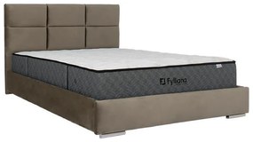 Επενδυμένο Κρεβάτι Berlin Fylliana Μπέζ Διπλό 160x200 εκ. 175x214x115 εκ.