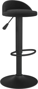 vidaXL Σκαμπό Μπαρ 2 τεμ. Μαύρα Βελούδινα