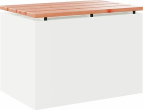 vidaXL Παγκάκι κήπου Λευκό 60 x 40 x 43 εκ Ατσάλι
