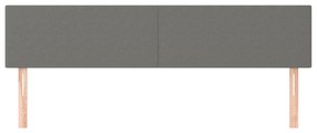 vidaXL Κεφαλάρια Σκ. Γκρι 200x5x78/88 εκ. Ύφασμα