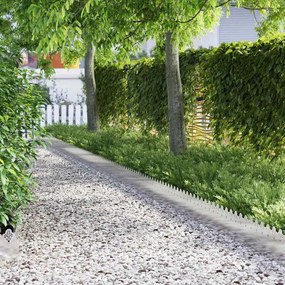 vidaXL Περιγράμματα γκαζόν 30 pcs Ασημί 103 x 0,05 x 22 εκ