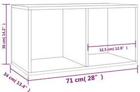 Έπιπλο Δίσκων Βινυλίου Sonoma Δρυς 71x34x36 εκ. Επεξεργ. Ξύλο - Καφέ