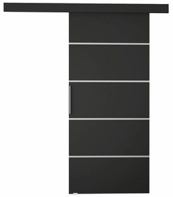 Συρόμενες πόρτες Atlanta 188, 23 kg, Μαύρο, Πλαστικοποιημένη μοριοσανίδα, Αλουμίνιο | Epipla1.gr