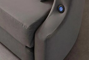 3-Seat Sofa-Bed Letto - Anthracite Anthracite