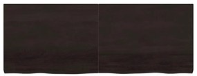 vidaXL Πάγκος Μπάνιου Σκούρο Καφέ 160x60x(2-6) εκ. Επεξεργ. Μασίφ Ξύλο