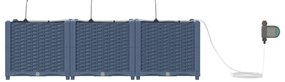 vidaXL Ζαρντινιέρες κήπου Γκρι 120 x 40 x 37.5 cm Ατσάλι