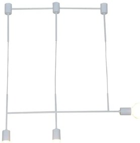 Κρεμαστό Φωτιστικό Οροφής 3xE27 G95 LED Megan Homelighting-77-3817-Λευκό 77-3817