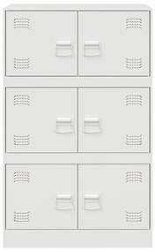 vidaXL Μπουφές Λευκός 67x39x107 εκ. από Ατσάλι