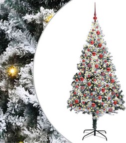 vidaXL Τεχνητό Χριστουγεννιάτικο Δέντρο με 300 LED Λευκό 180 cm