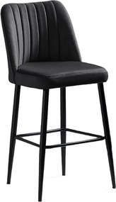 Σκαμπό Μπαρ 2τμχ Ανθρακί / Μαύρο VENTO 49x45x99