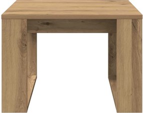 vidaXL Βοηθητικό Τραπέζι Artisan Δρυς 50 x 50 x 35 εκ. Επεξ. Ξύλο
