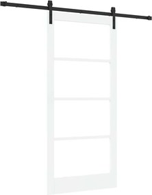 vidaXL Συρόμενη Πόρτα ORKDAL Λευκό και Μαύρο 93 x 202 cm