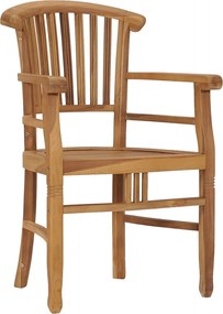 vidaXL Καρέκλες Κήπου 2 τεμ. από Μασίφ Ξύλο Teak