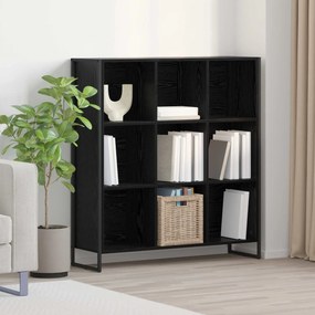 vidaXL Βιβλιοθήκη 99,5 x 30 x 108 cm Επεξεργασμένο Ξύλο Μαύρη Δρυς