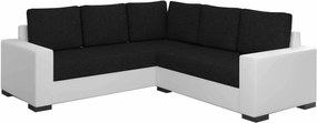 Γωνιακός καναπές Caneen-Λευκό - Μαύρο