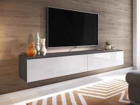 Έπιπλο τηλεόρασης  Lowboard D 180-Λευκό - Ανθρακί